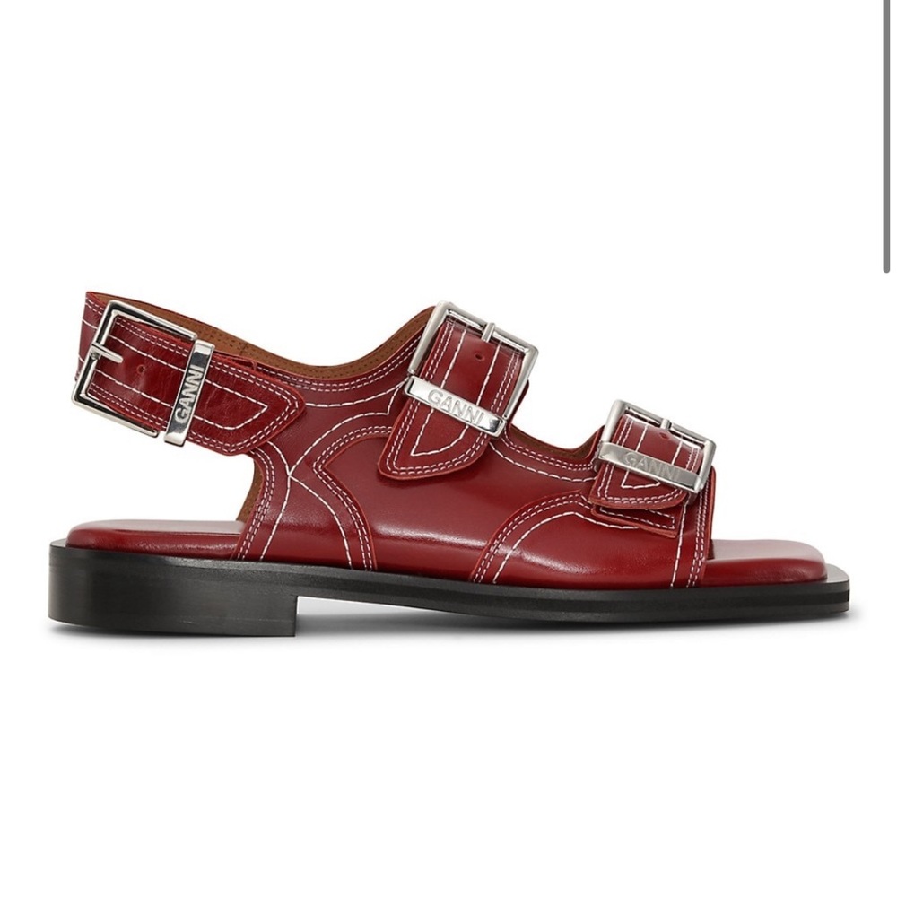 Ganni embroidered western sandal (size 38)